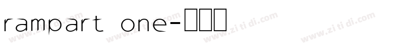 rampart one字体转换